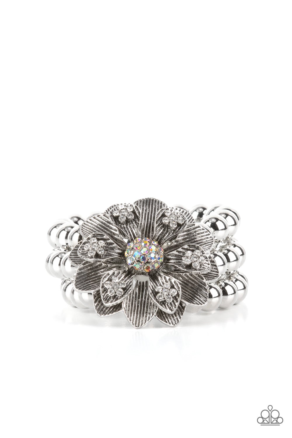 BOTANICAL BRAVADO - MULTI IRIDESCENT LIFE OF THE PARTY JANUARY 2022 FLOWER BRACELET