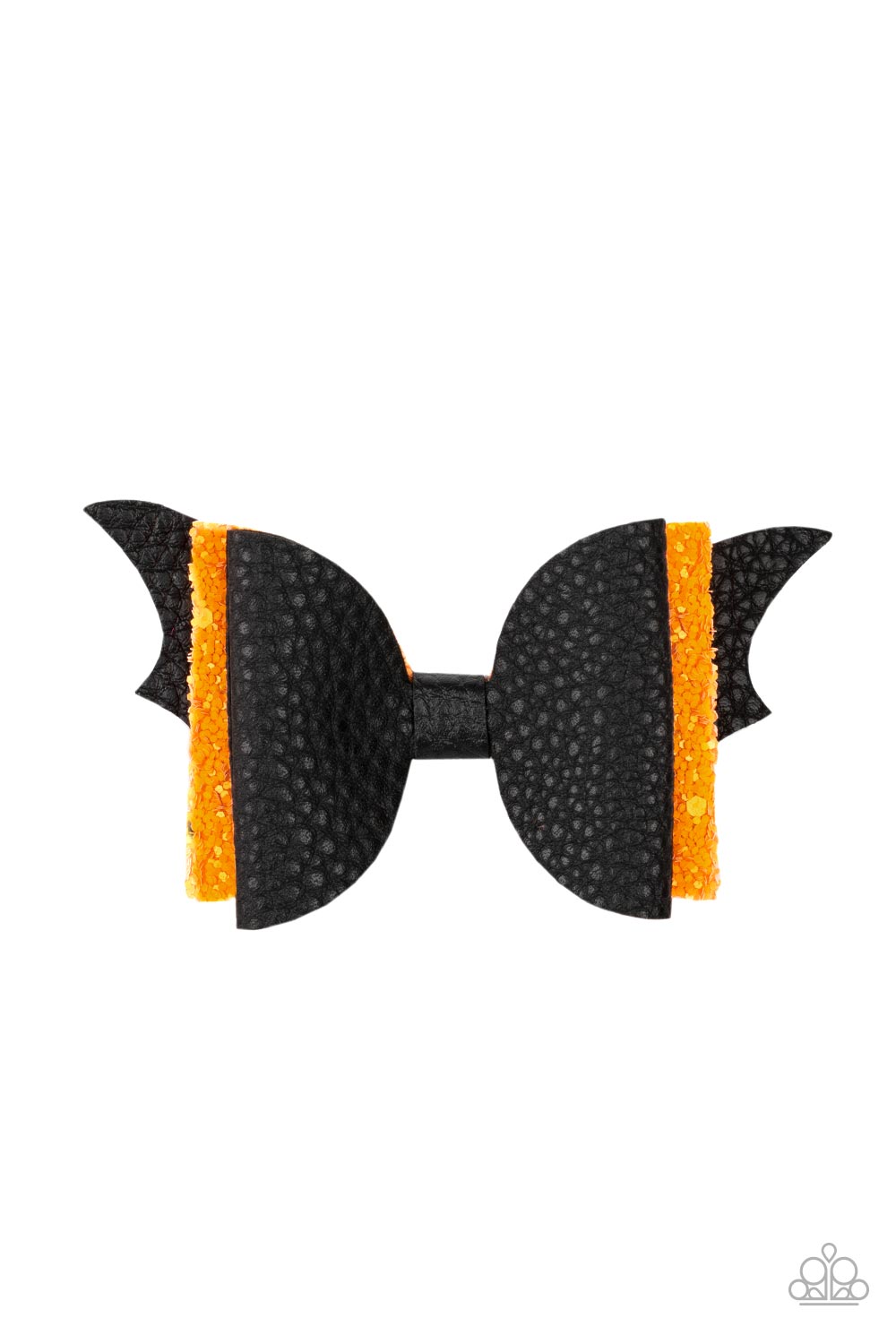 SPOOK-TACULER, SPOOK-TACULER - BLACK AND ORANGE BAT HAIRCLIP HALLOWEEN