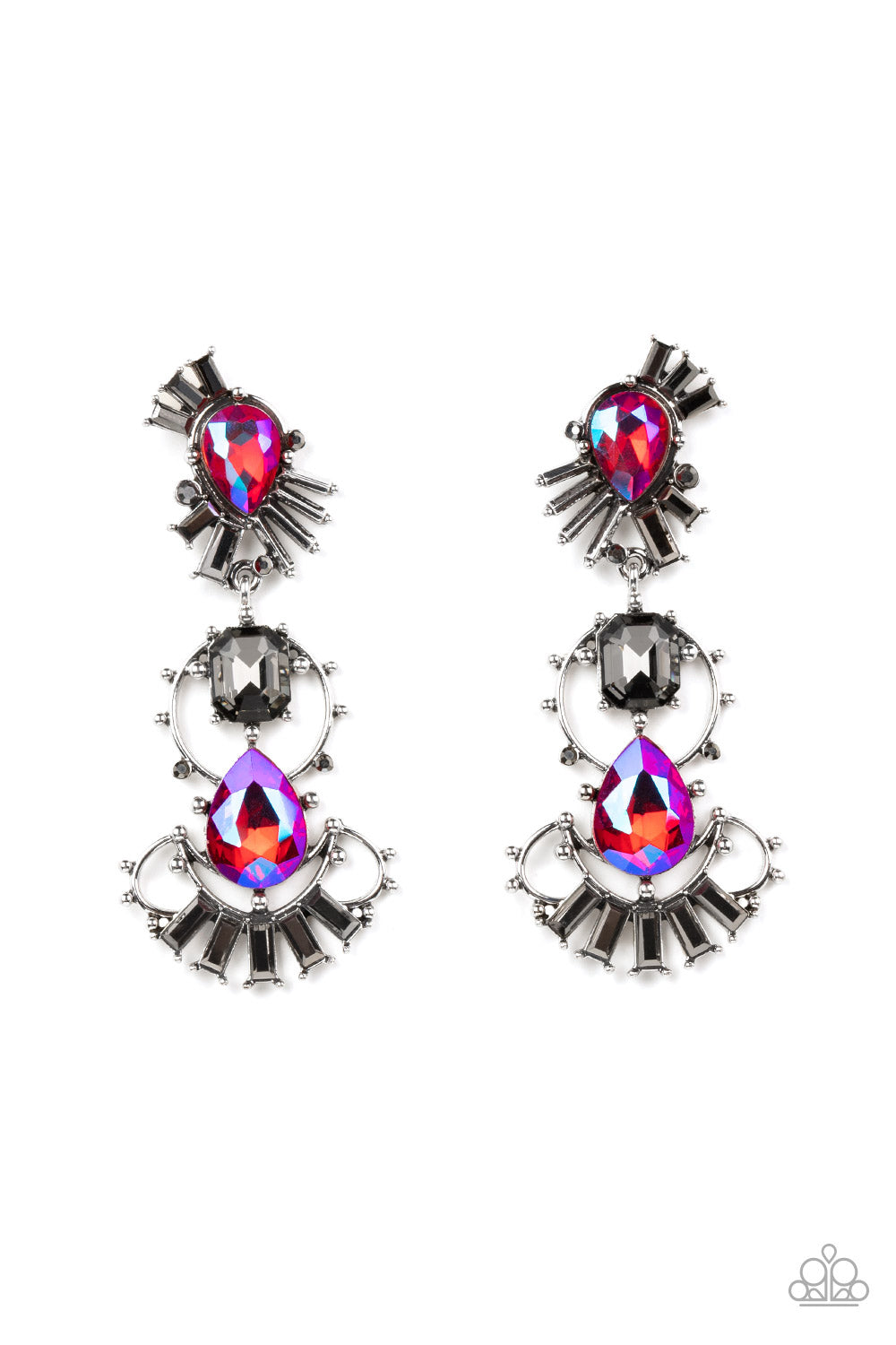 ULTRA UNIVERSAL PINK IRIDESCENT UV SHIMMER LIFE OF THE PARTY EARRING Bee s Bling Bash