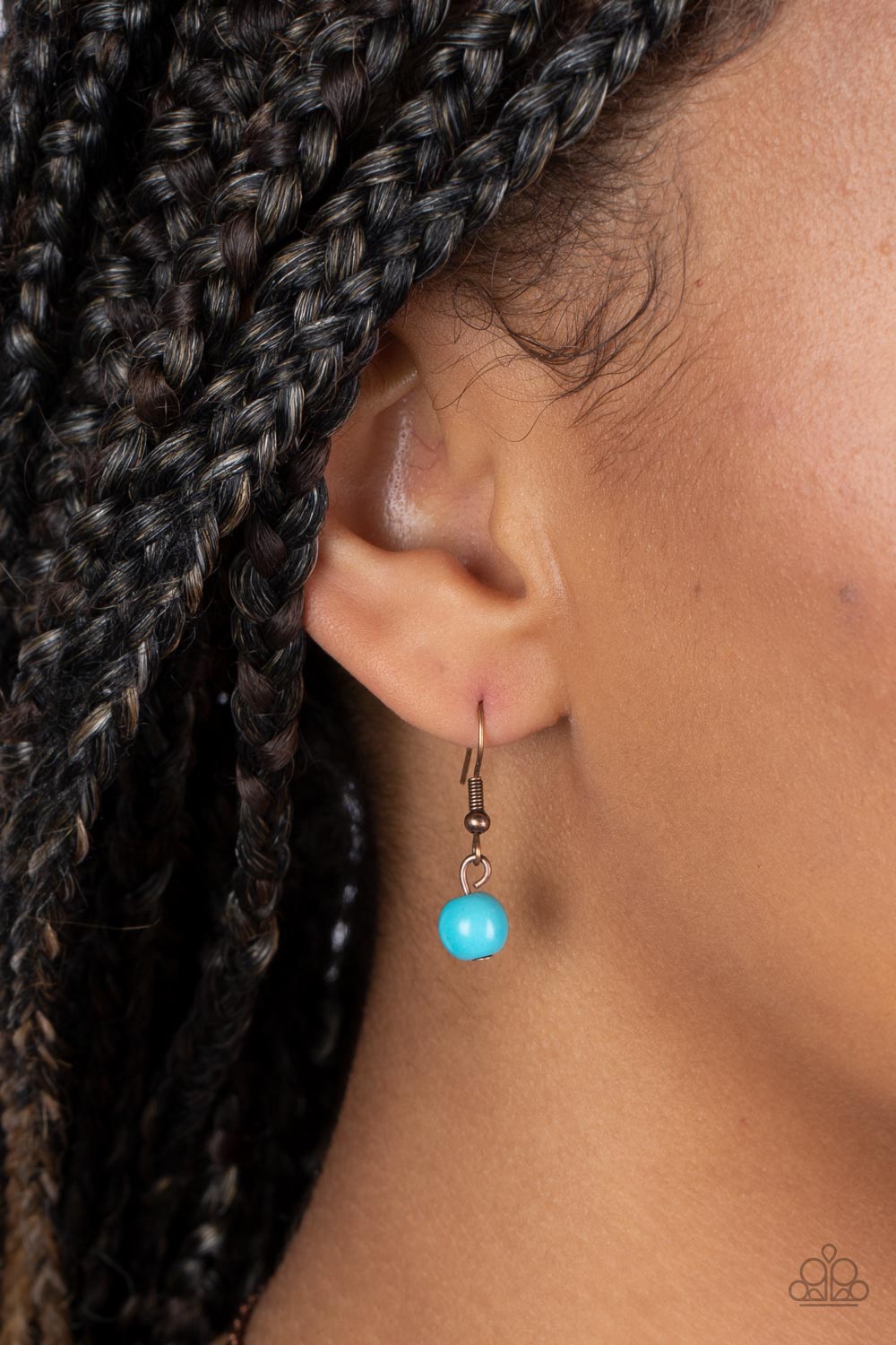 BADLANDS BUTTERFLY - COPPER BUTTERFLY BLUE TURQUOISE NECKLACE