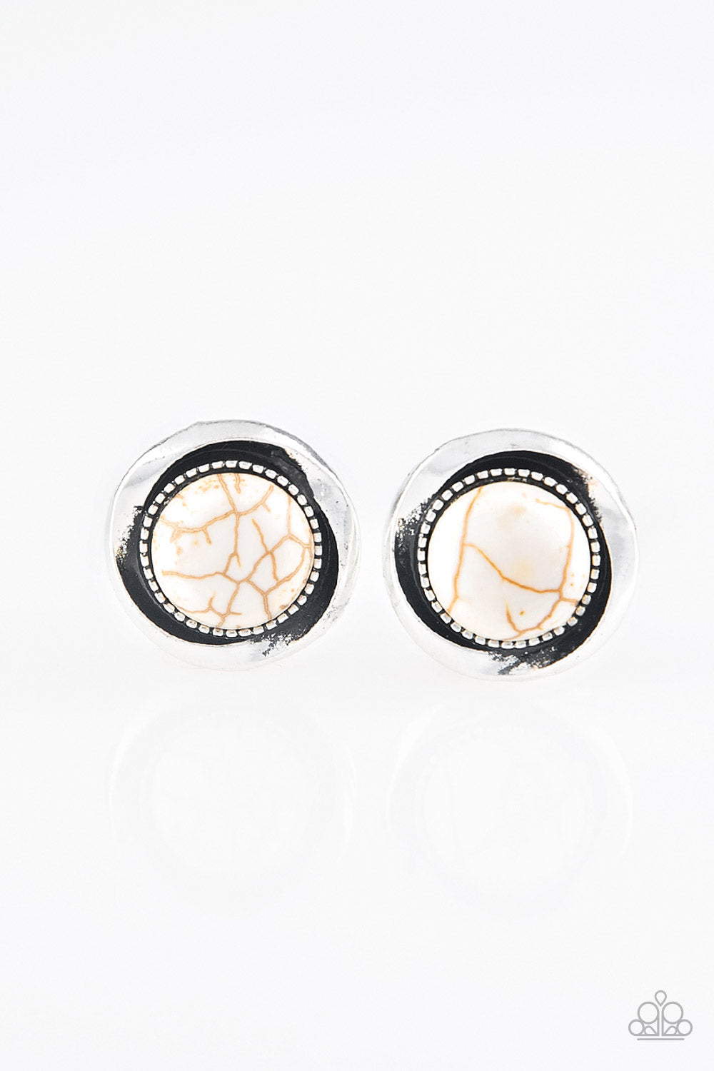 OUT OF THIS GALAXY - WHITE TURQUOISE POST EARRINGS