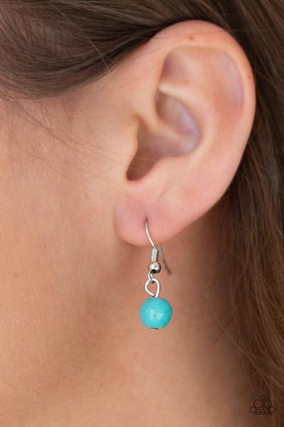 RURAL REVIVAL - BLUE TURQUOISE TEARDROP FRINGE NECKLACE