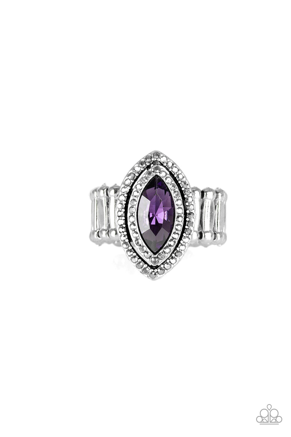 MODERN MILLIONAIRE - PURPLE AMETHYST RHINESTONE MARQUISE RING