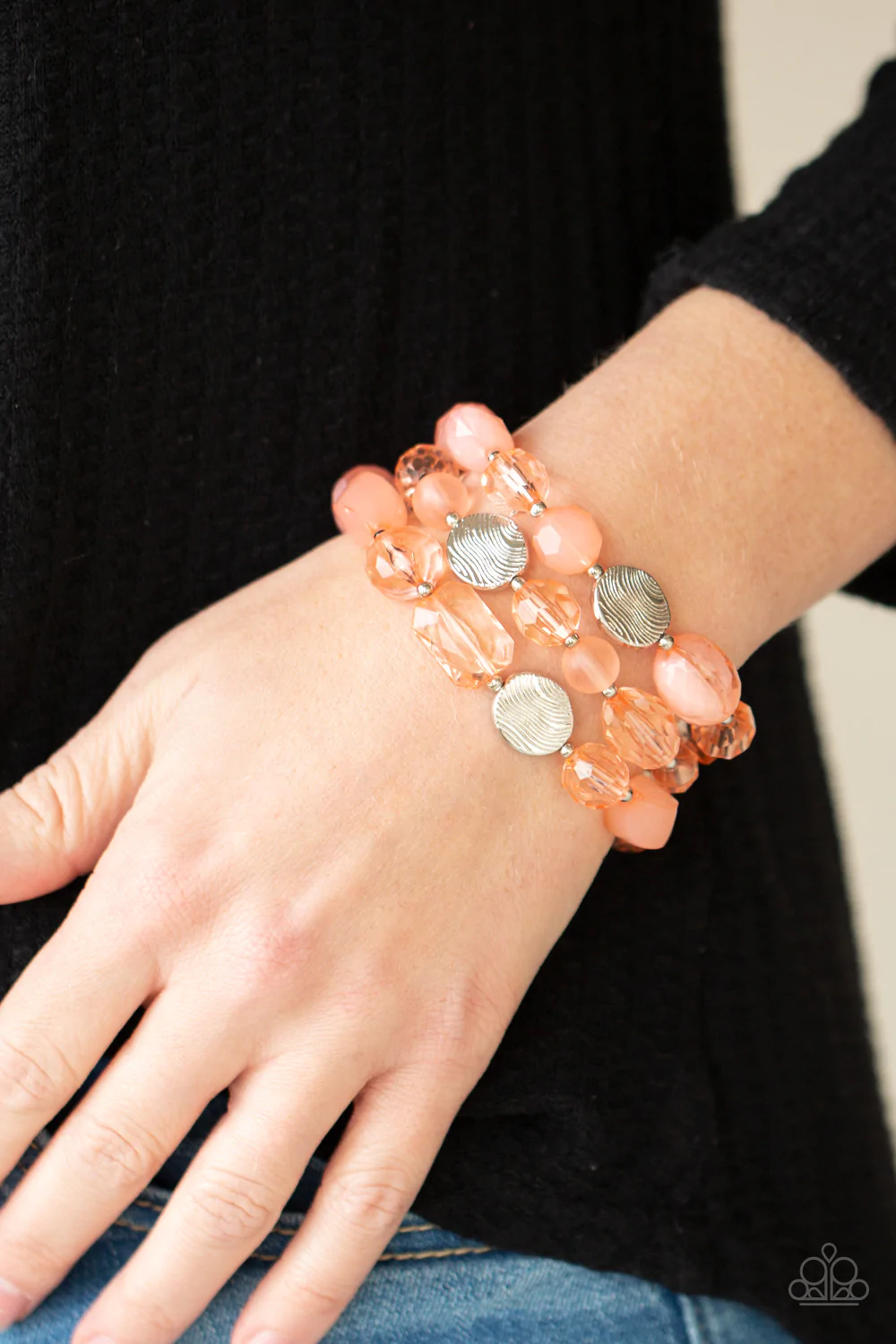 OCEANSIDE BLISS - ORANGE STRETCH BRACELET SET
