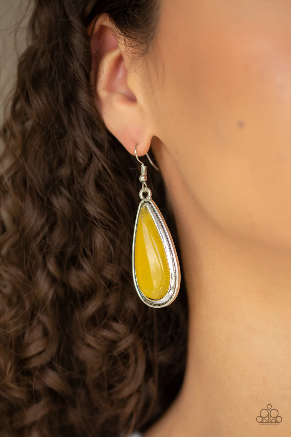 OASIS SHEEN - YELLOW NATURAL STONE CITRINE TEARDROP EARRINGS