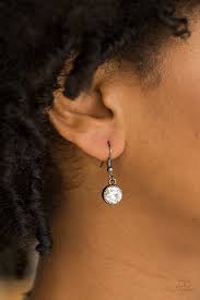 STARLIT SOCIALS - BLACK CLEAR DIAMOND RHINESTONE NECKLACE