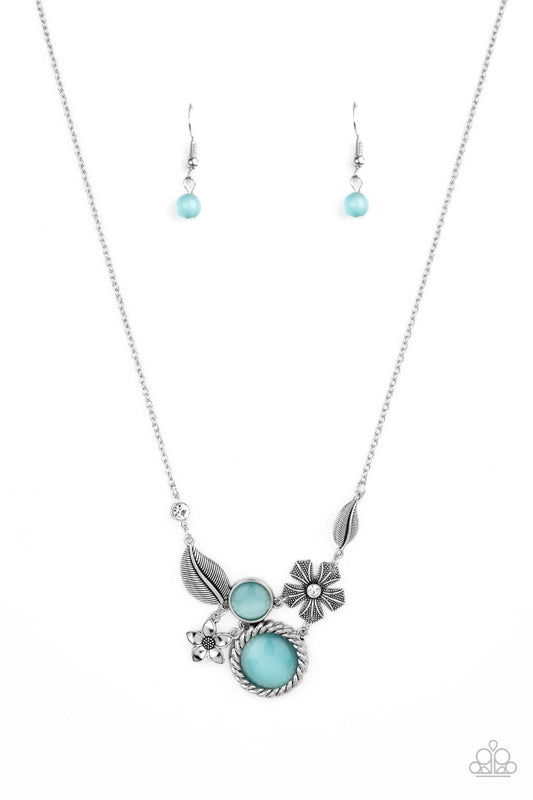EXQUISITELY EDEN - BLUE MOONSTONE FLORAL NECKLACE