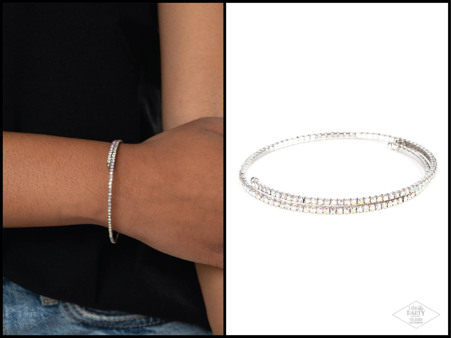 iridescent dainty coil pink diamond bring back