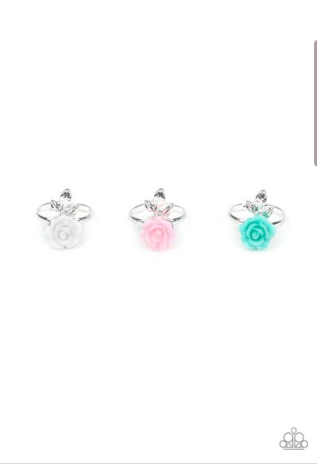 ROSE GARDEN TEA PARTY - ASSORTED SET OF 5 ASSORTED RINGS