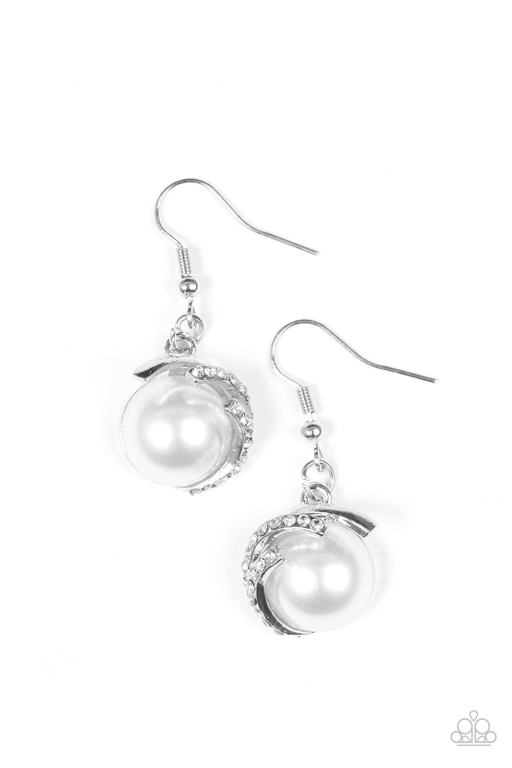 WHAT YOU SEA IS WHAT YOU GET - WHITE PEARL CRESCENT MOON EARRINGS