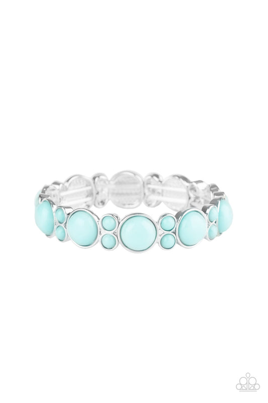 BUBBLY BELLE - BLUE BEADS STRETCH BRACELET