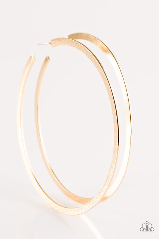 SIZE THEM UP - GOLD HOOP EARRINGS