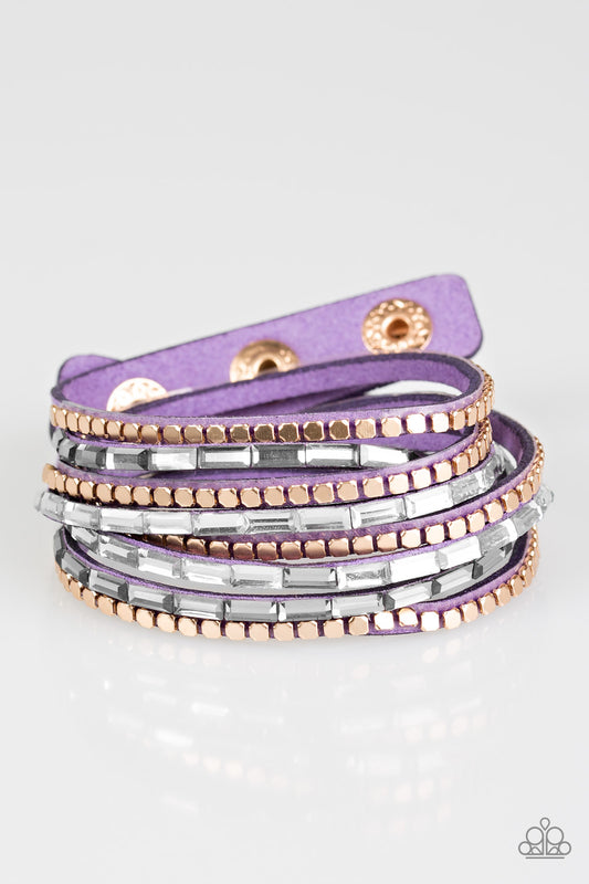 THIS TIME WITH ATTITUDE - PURPLE DOUBLE WRAP BRACELET