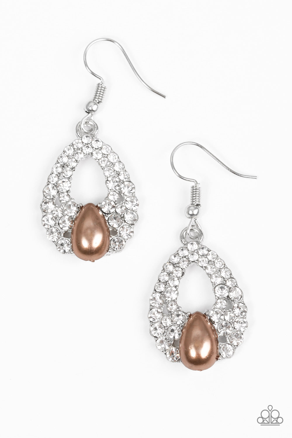 SHARE THE WEALTH - BROWN PEARL EARRINGS