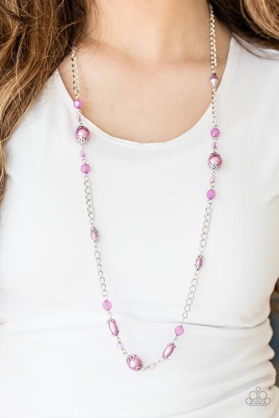 MAGNIFICENTLY MILAN - PURPLE PEARLS NECKLACE