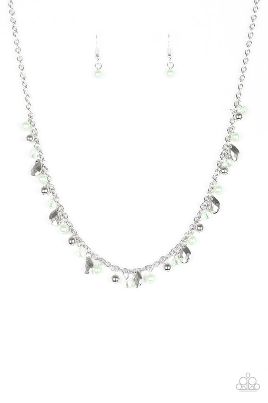 SPRING SOPHISTICATION - GREEN PEARLS NECKLACE