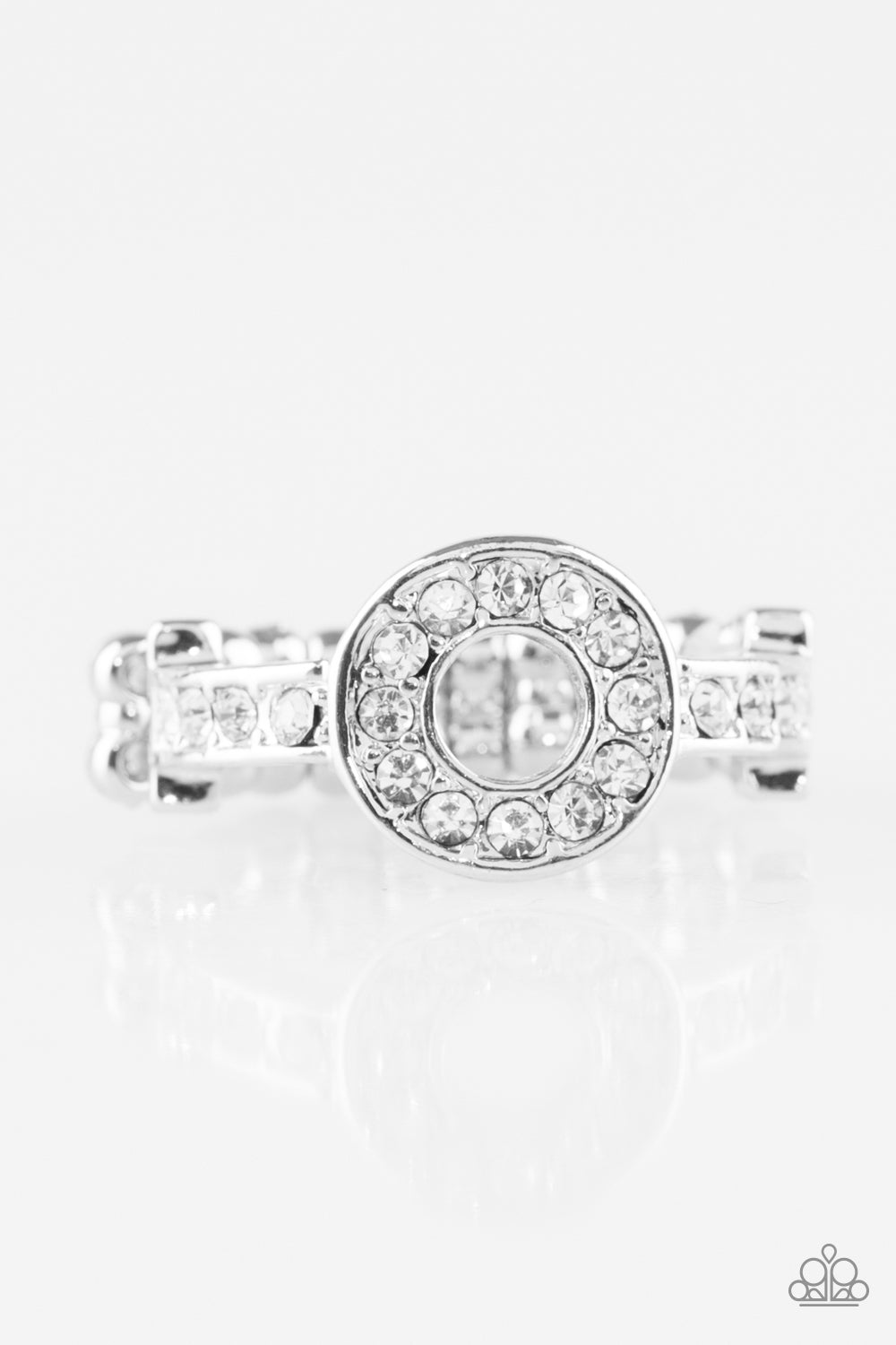 THE ONE AND ONLY SPARKLE - WHITE DAINTY RHINESTONES CIRCLE RING