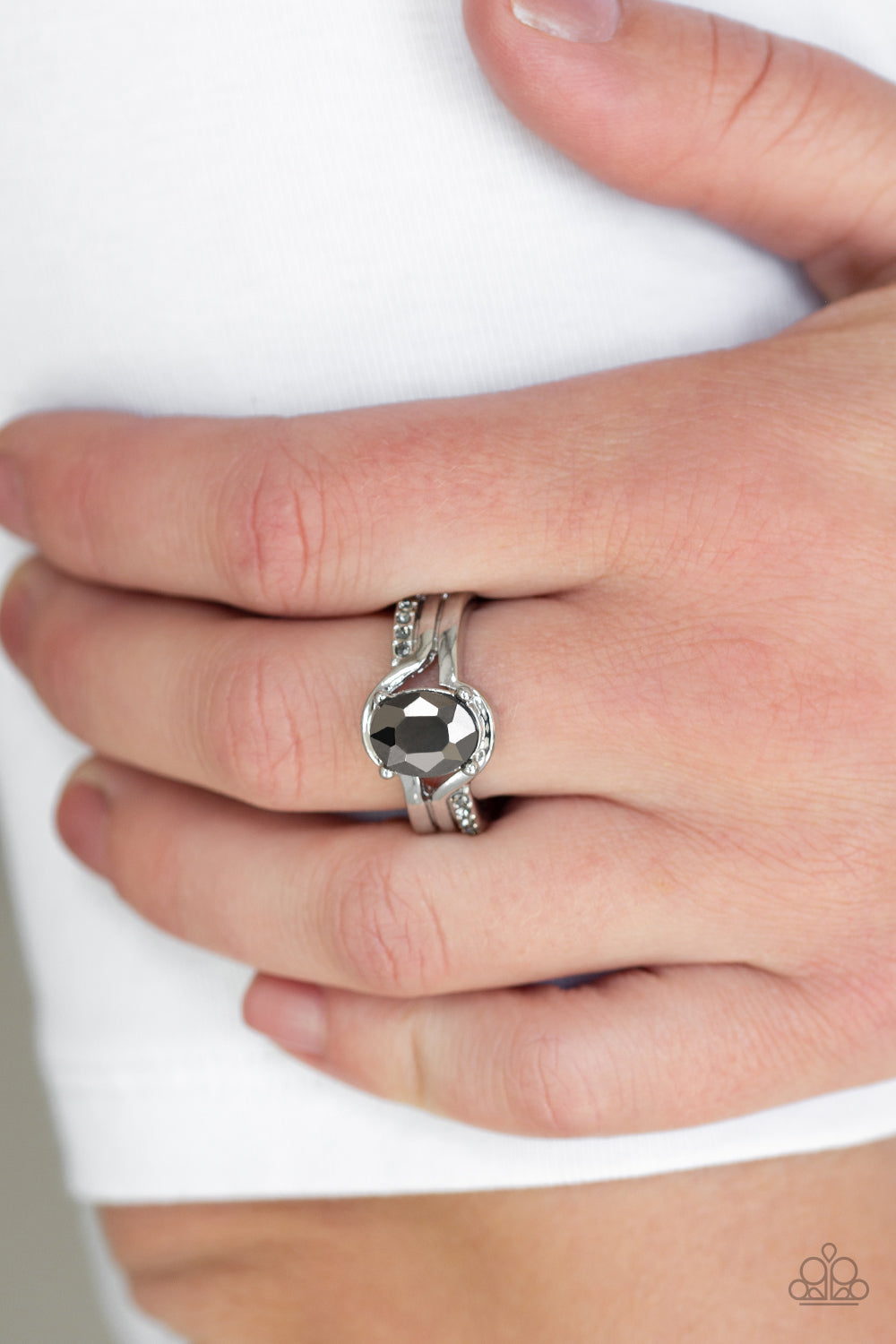 HOME IS WHERE THE CASTLE IS - SILVER OVAL HEMATITE RING