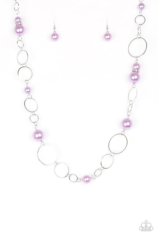 LOVELY LADY LUCK - PURPLE PEARL NECKLACE