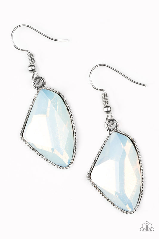 MYSTIC MIST - WHITE OPALESCENT EARRINGS