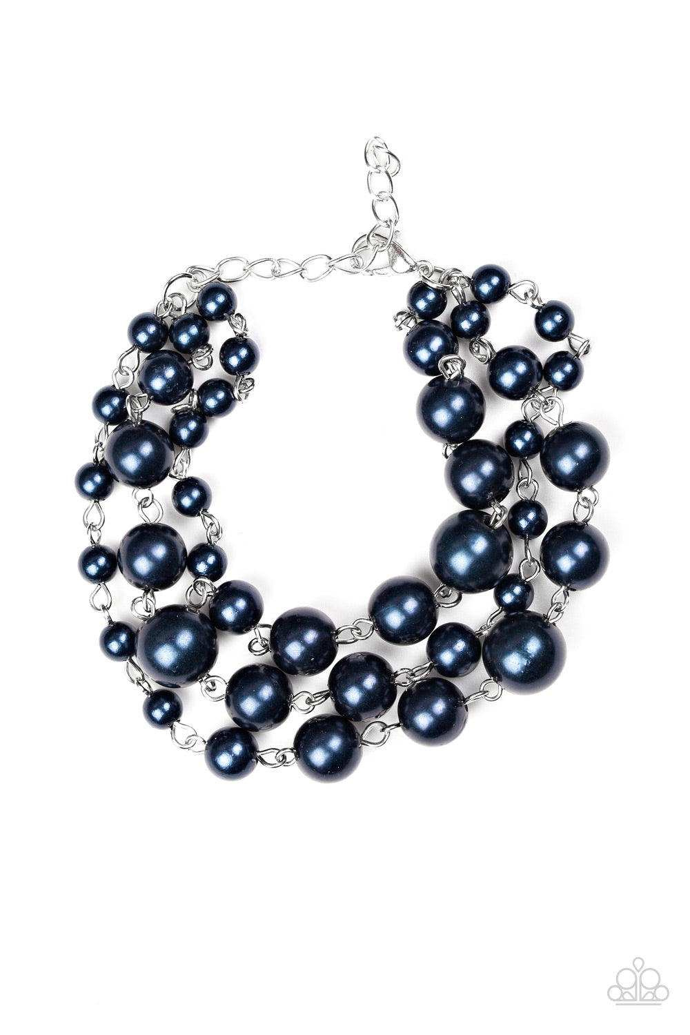 UNTIL THE END OF TIMELESS - BLUE NAVY PEARLS 3 LAYER BRACELET