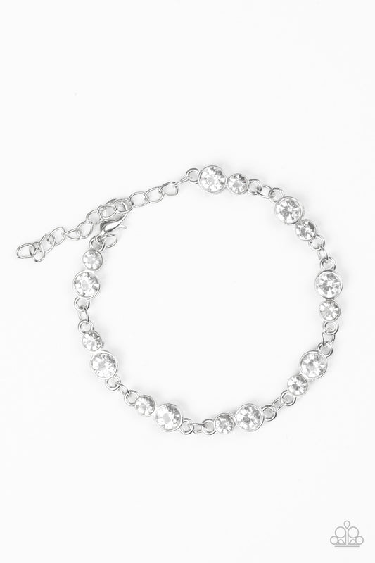 TWINKLE TWINKLE LITTLE STARLET- WHITE RHINESTONES DAINTY BRACELET