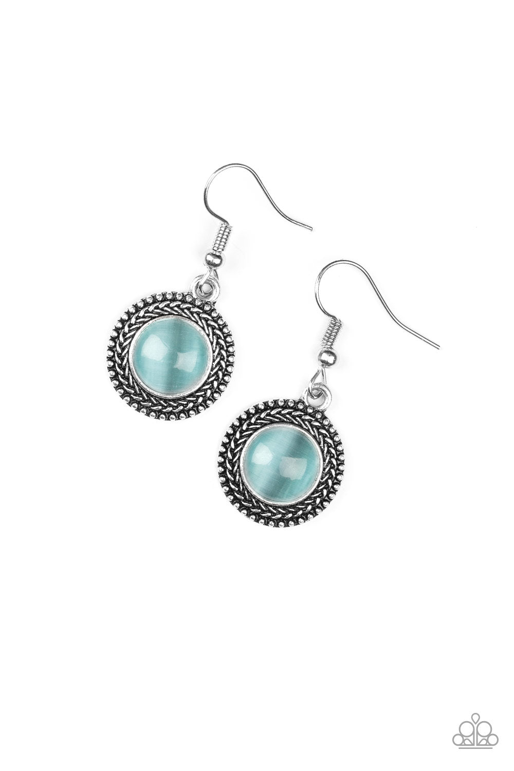 TIME TO GLOW UP! - BLUE MOONSTONE DAINTY PENDANT EARRINGS