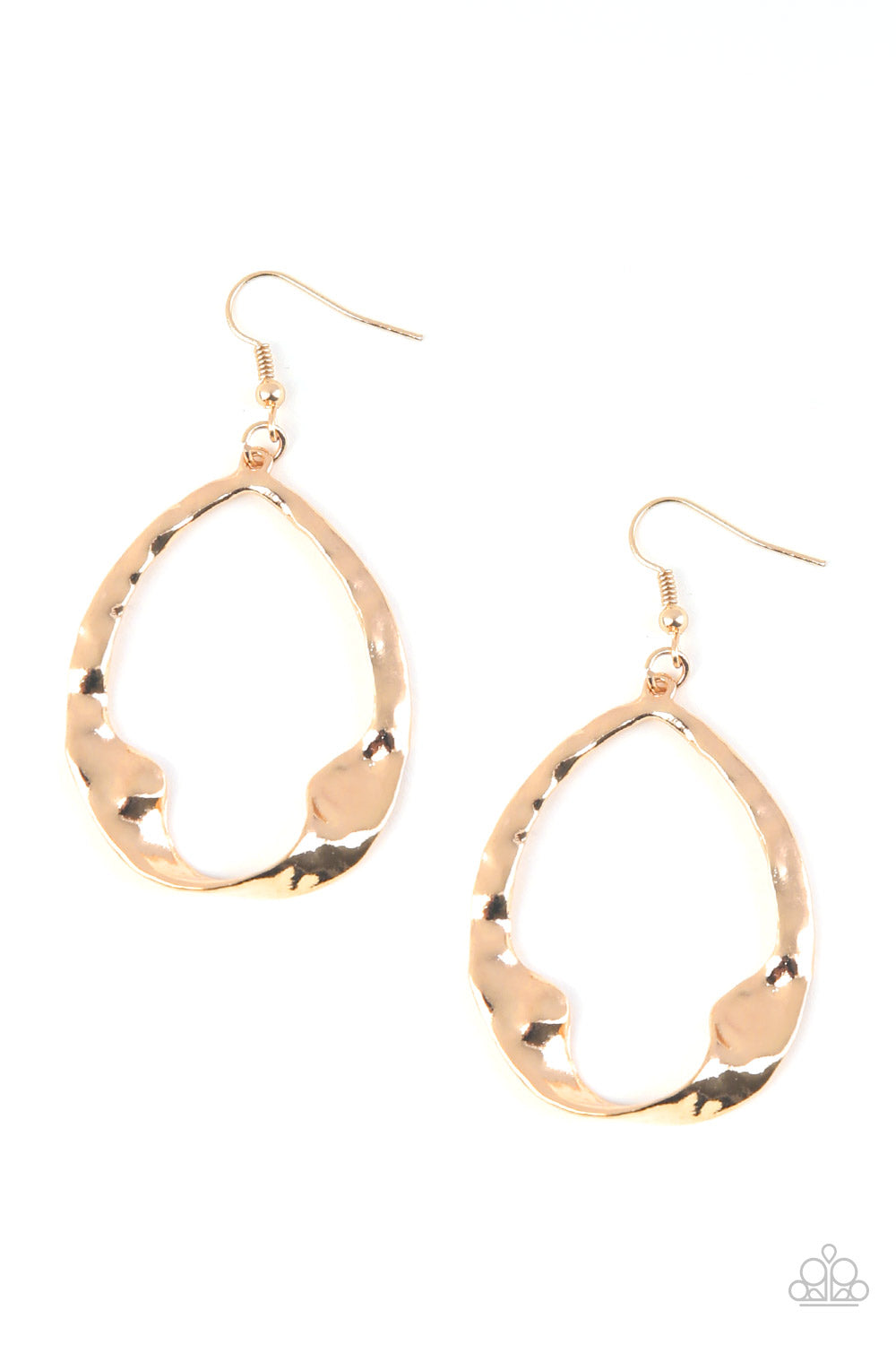 TWIST ME ROUND - GOLD TWISTED TEARDROP EARRINGS