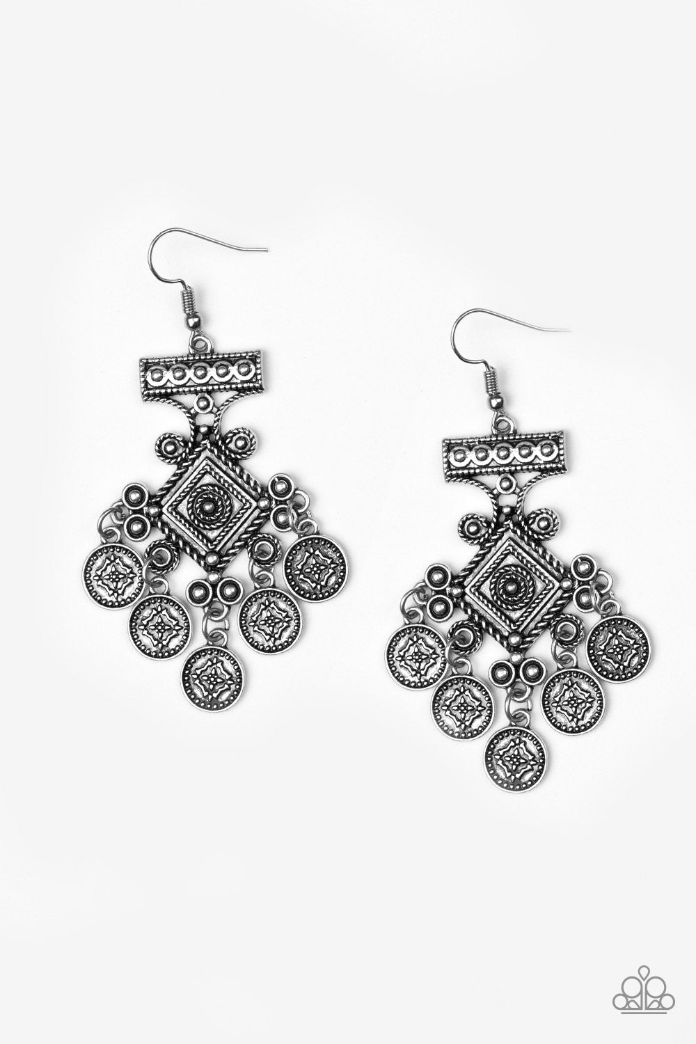 UNEXPLORED LANDS - SILVER COINS CHIME EARRINGS