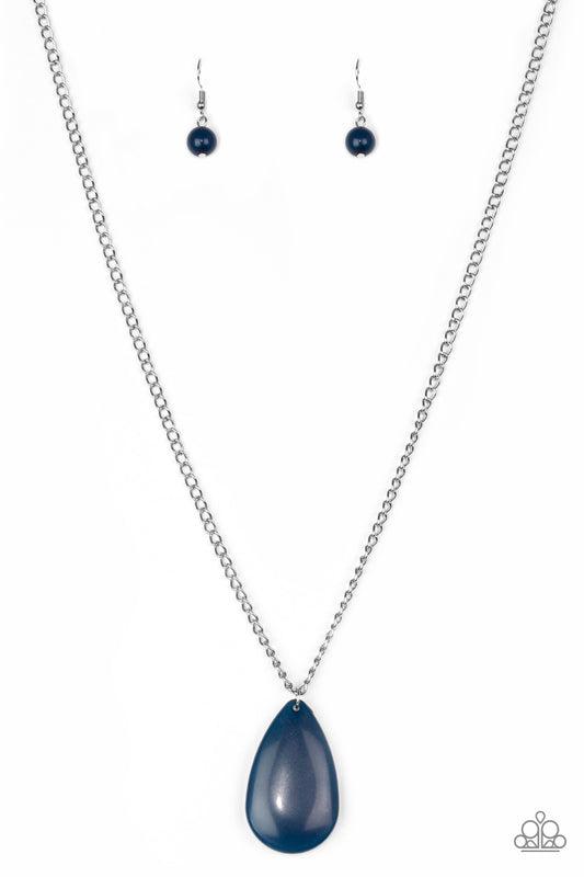 SO POP-YOU-LAR - BLUE TEARDROP NECKLACE