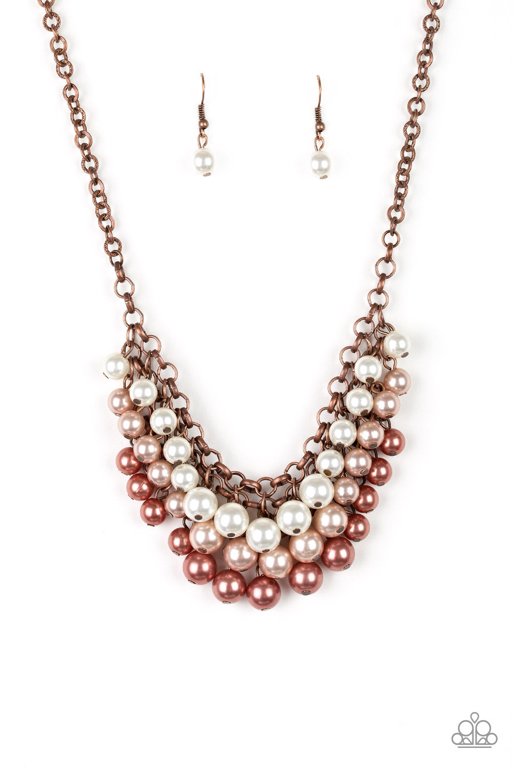 RUN FOR THE HEELS! - COPPER OMBRE PEARLS NECKLACE