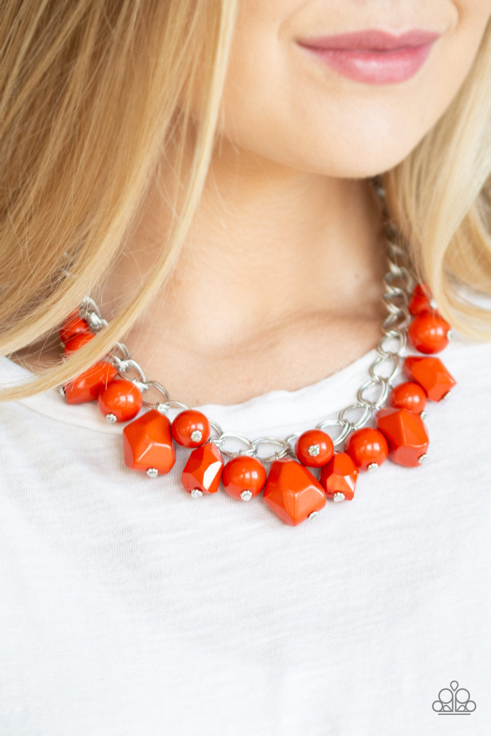 GORGEOUSLY GLOBETROTTER - ORANGE NECKLACE