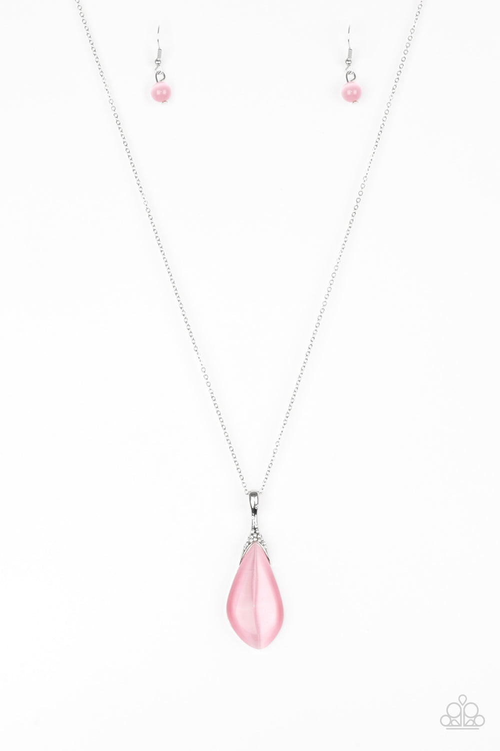 FRIENDS IN GLOW PLACES - PINK MOONSTONE NECKLACE