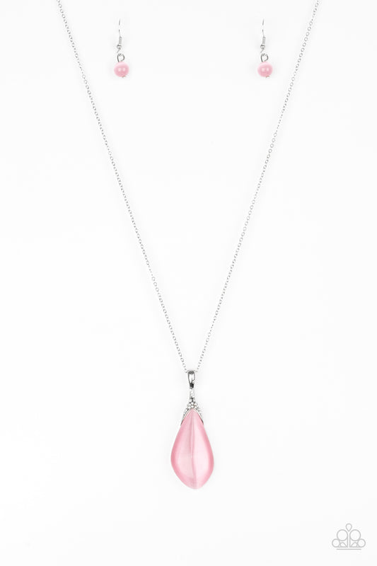 FRIENDS IN GLOW PLACES - PINK MOONSTONE NECKLACE