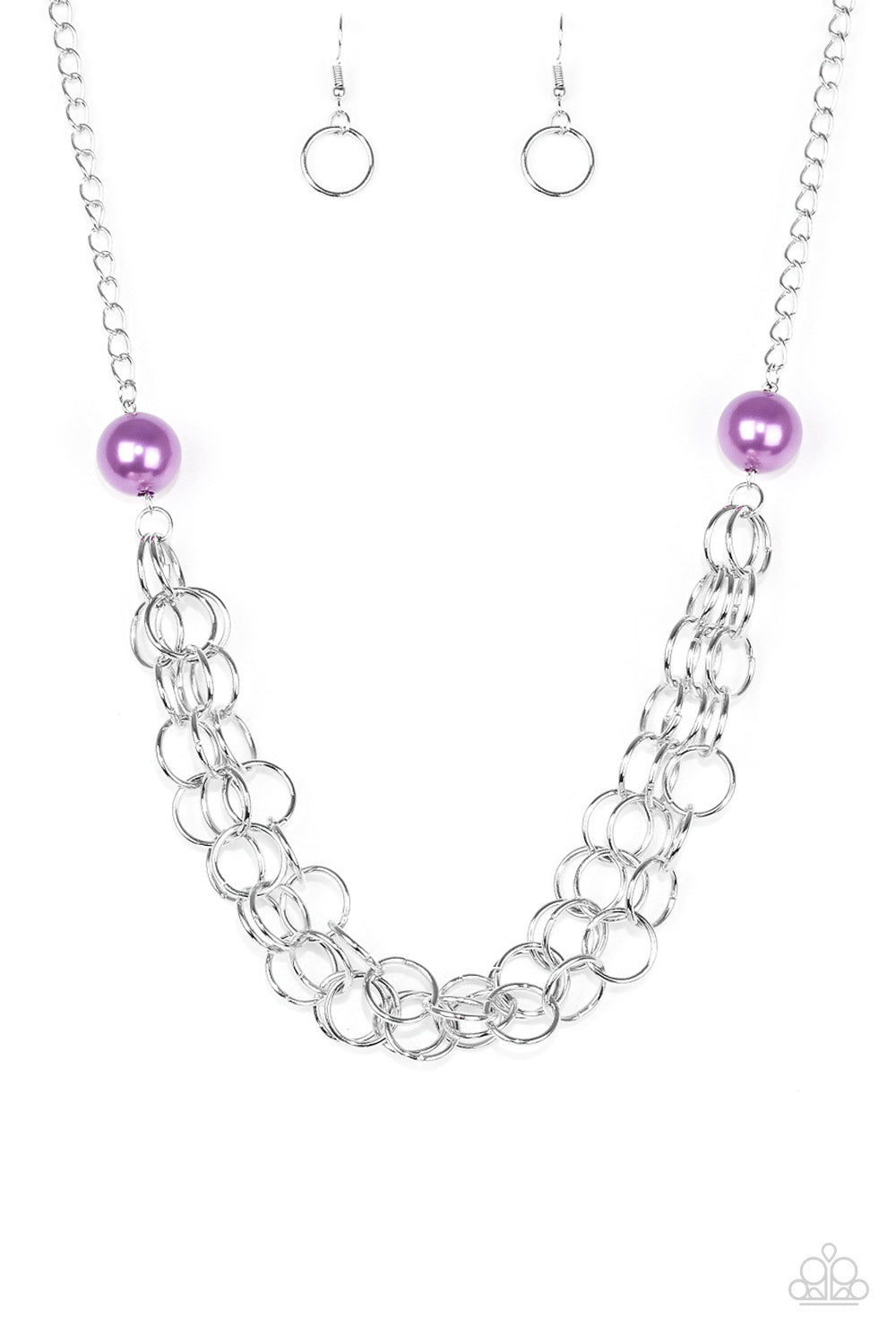 DARING DIVA - PURPLE PEARL NECKLACE