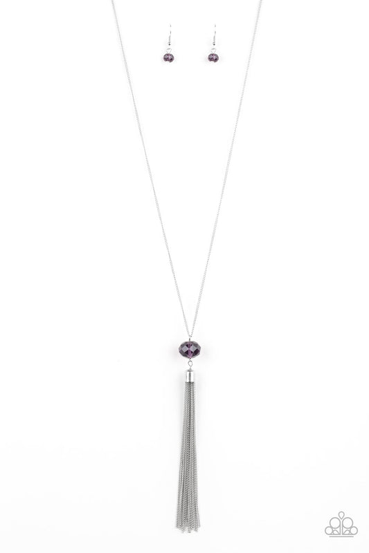 SOCIALITE OF THE SEASON - PURPLE TASSEL NECKLACE