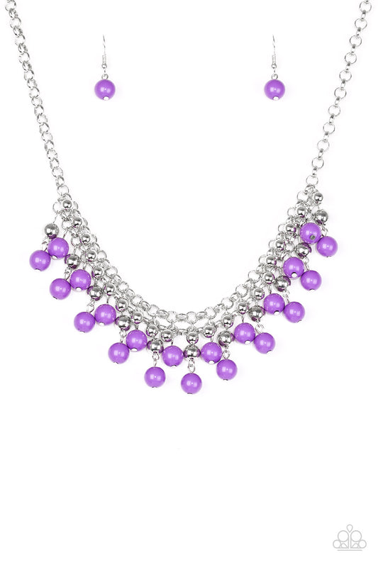 FRIDAY NIGHT FRINGE - PURPLE FRINGE NECKLACE