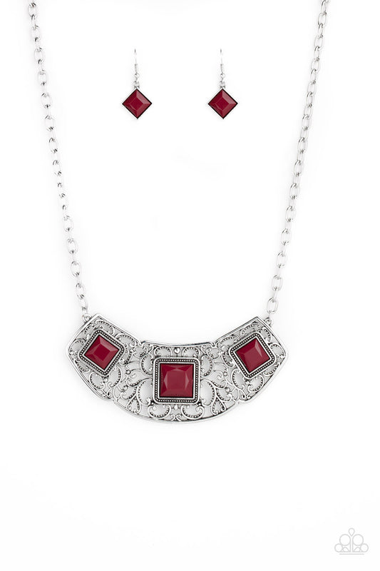 FEELING INDE-PENDANT - RED BIB FILIGREE NECKLACE