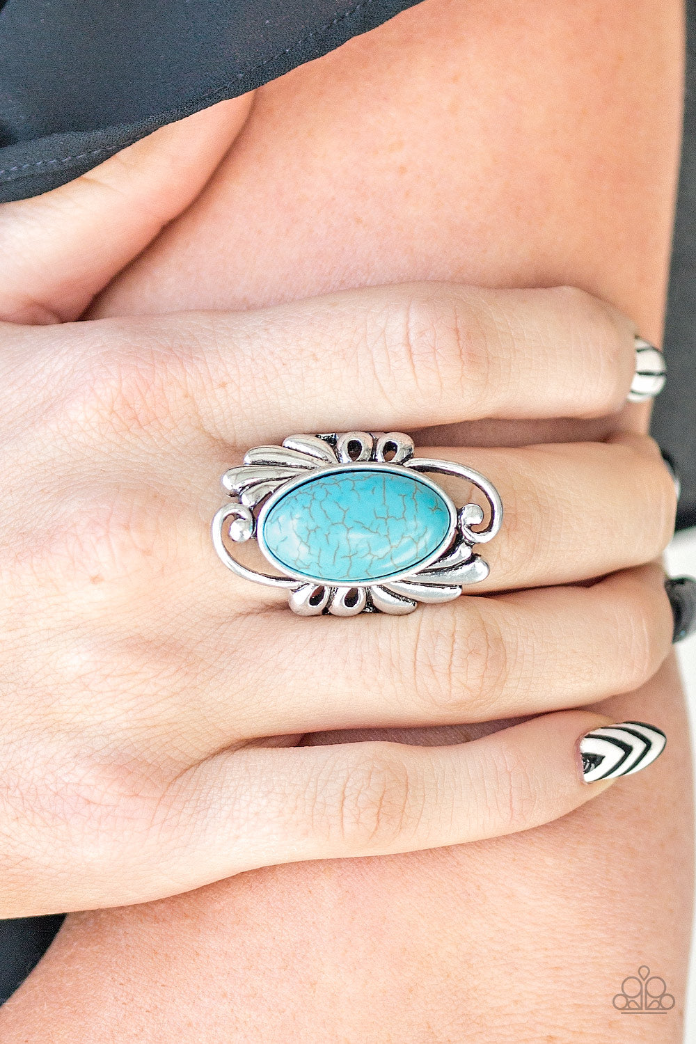 SEDONA SUNSET - BLUE OVAL TURQUOISE RING