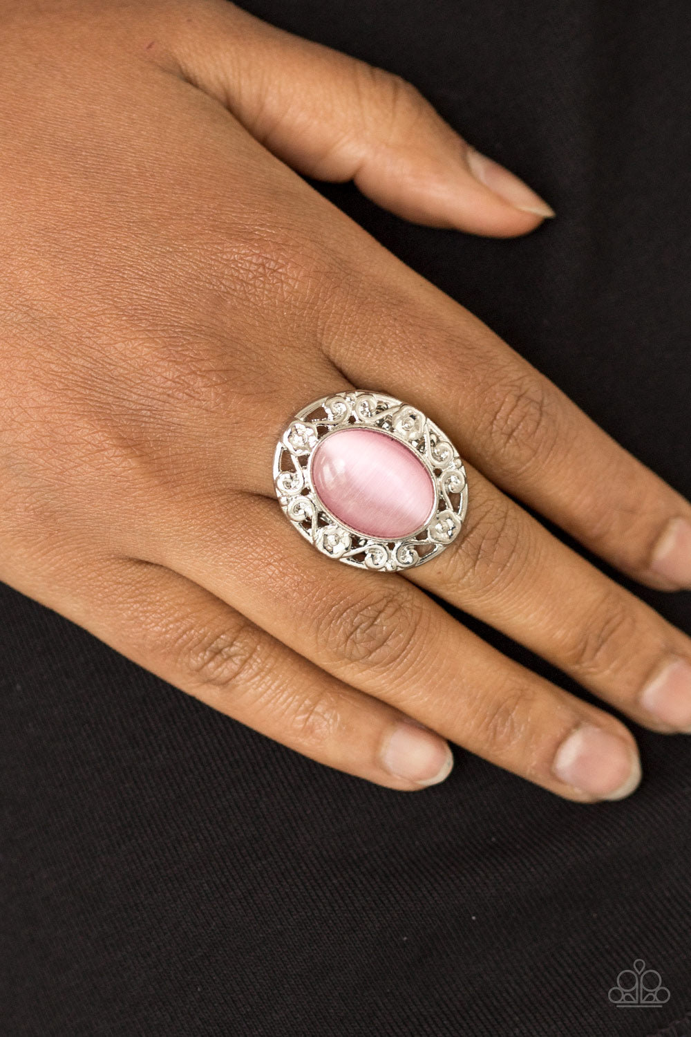 MOONLIT MARIGOLD - PINK MOONSTONE RING