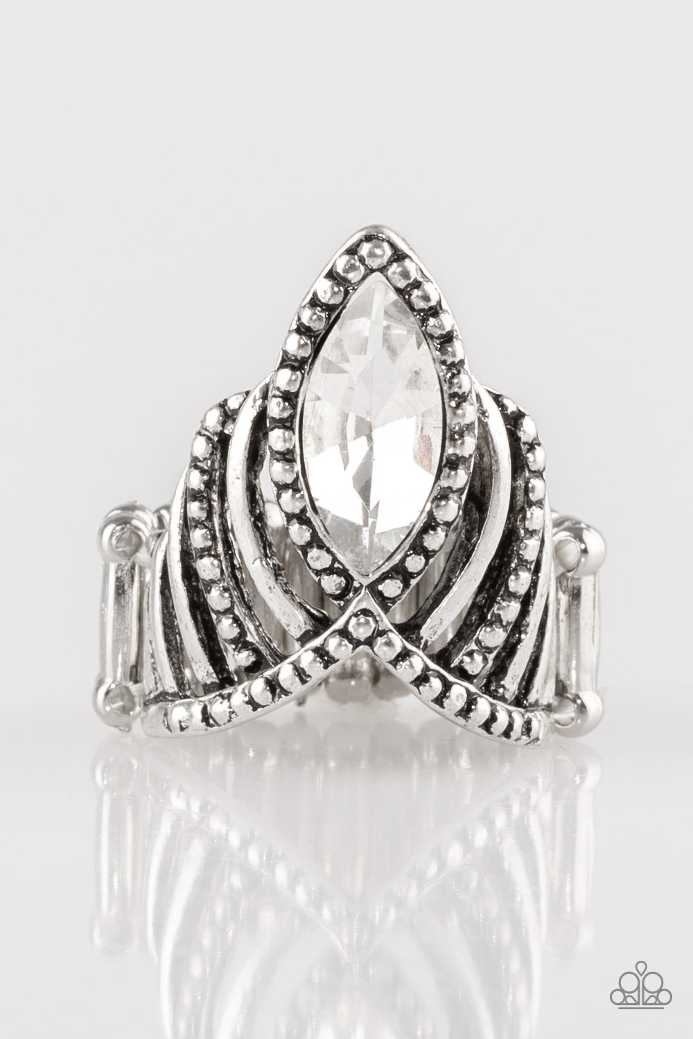 HERES YOUR CROWN - WHITE MARQUISE RING