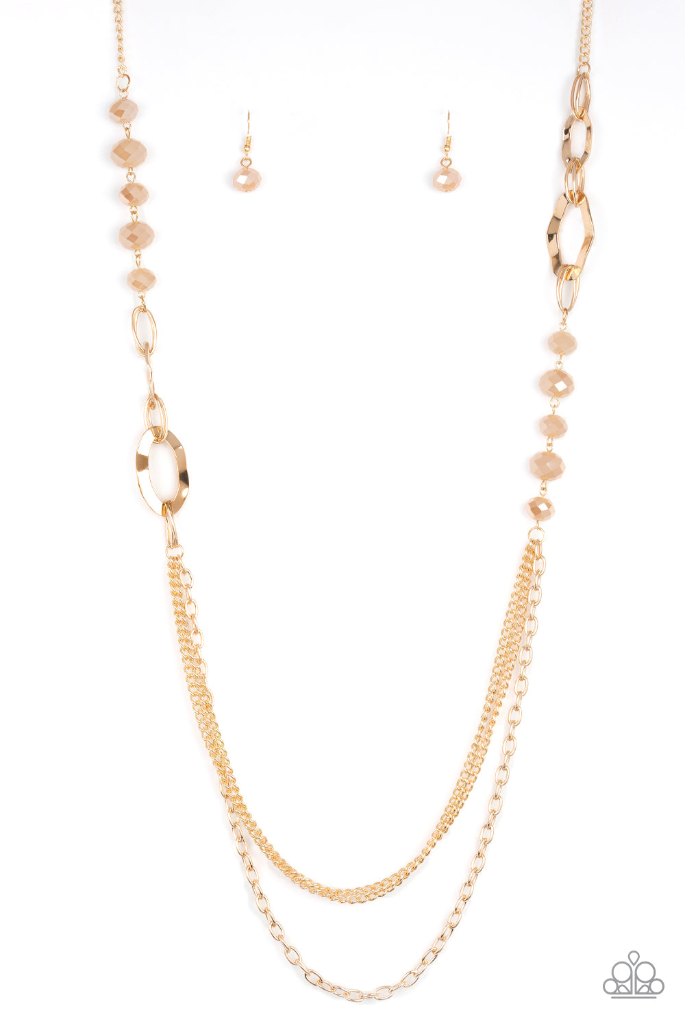 MODERN GIRL GLAM - GOLD IRIDESCENT NECKLACE