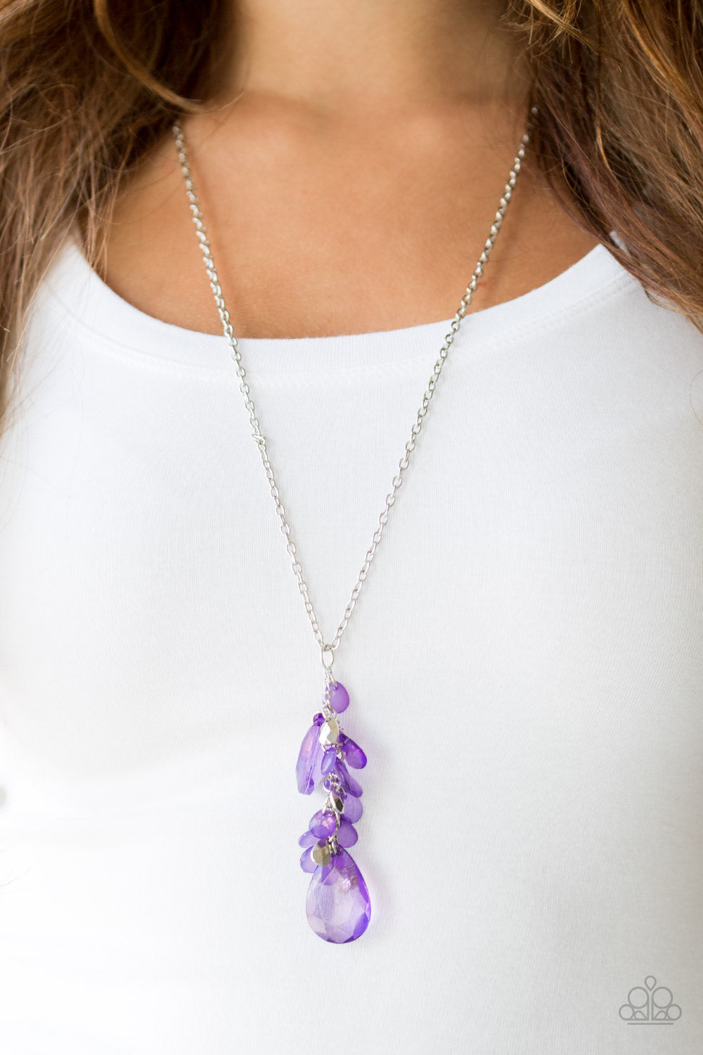 SUMMER SOLO - PURPLE CLUSTER NECKLACE