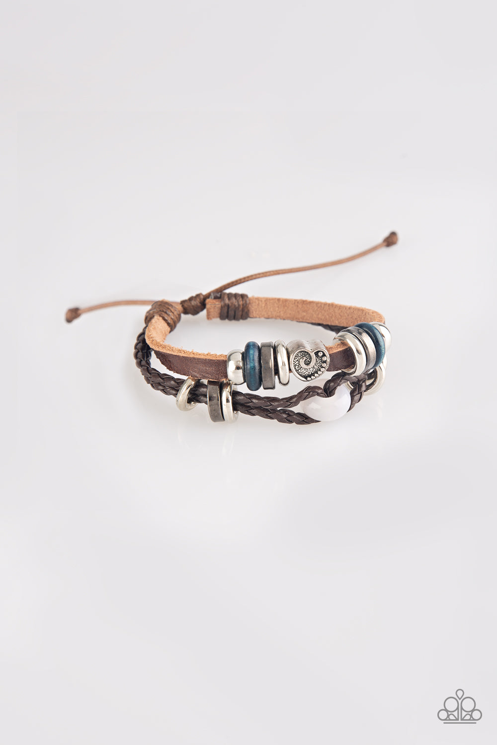 ADVENTUROUS HEART - BROWN LEATHER URBAN HEARTS BRACELET