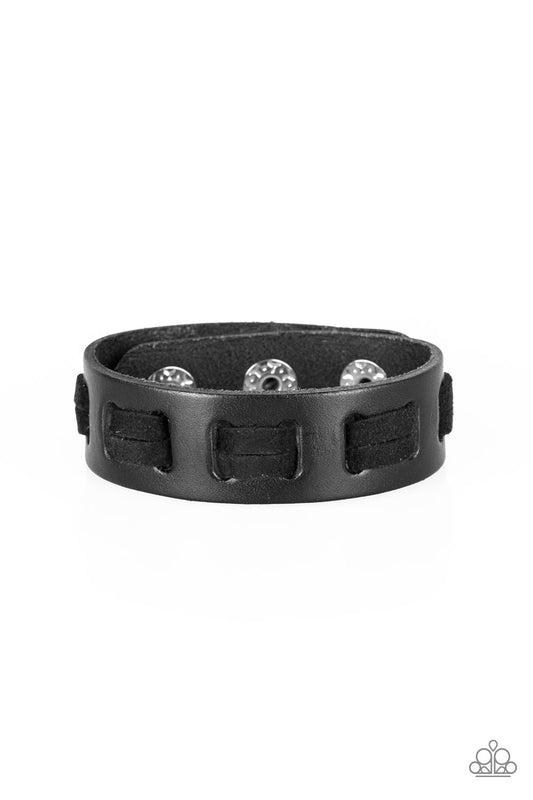 BRING OUT THE WEST IN YOU - BLACK LEATHER SUEDE WRAP BRACELET