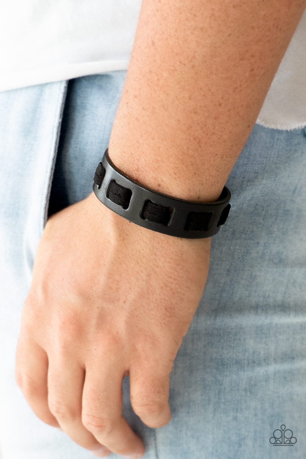 BRING OUT THE WEST IN YOU - BLACK LEATHER SUEDE WRAP BRACELET