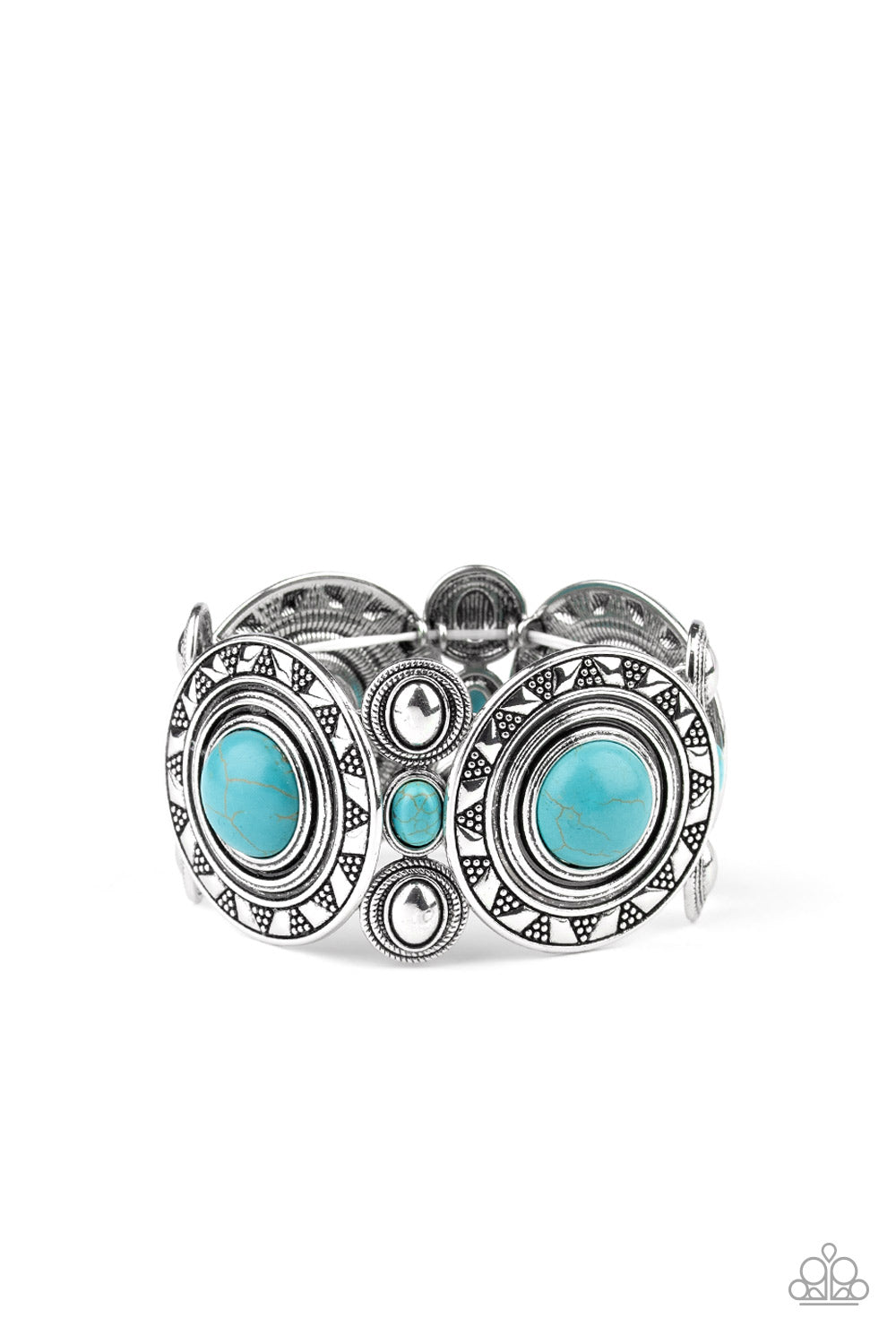SUNNY SALUTATIONS - BLUE TURQUOISE STRETCH BRACELET