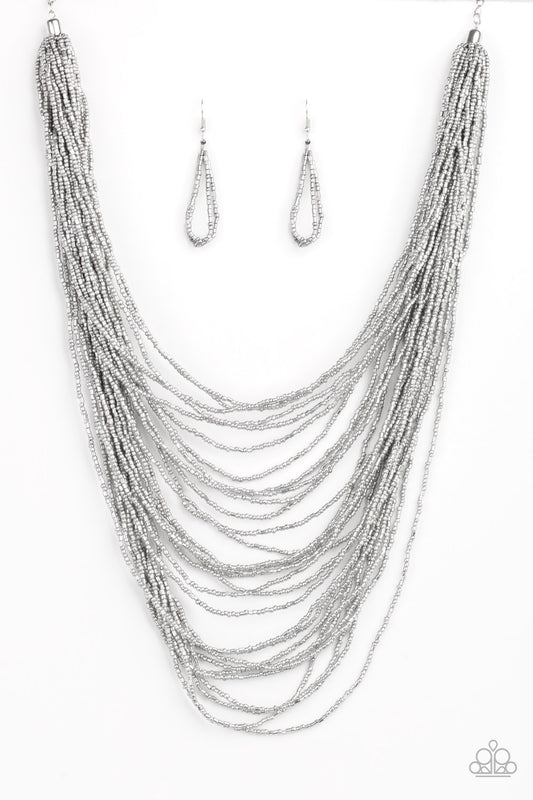 DAUNTLESS DAZZLE - SILVER SEEDBEAD NECKLACE