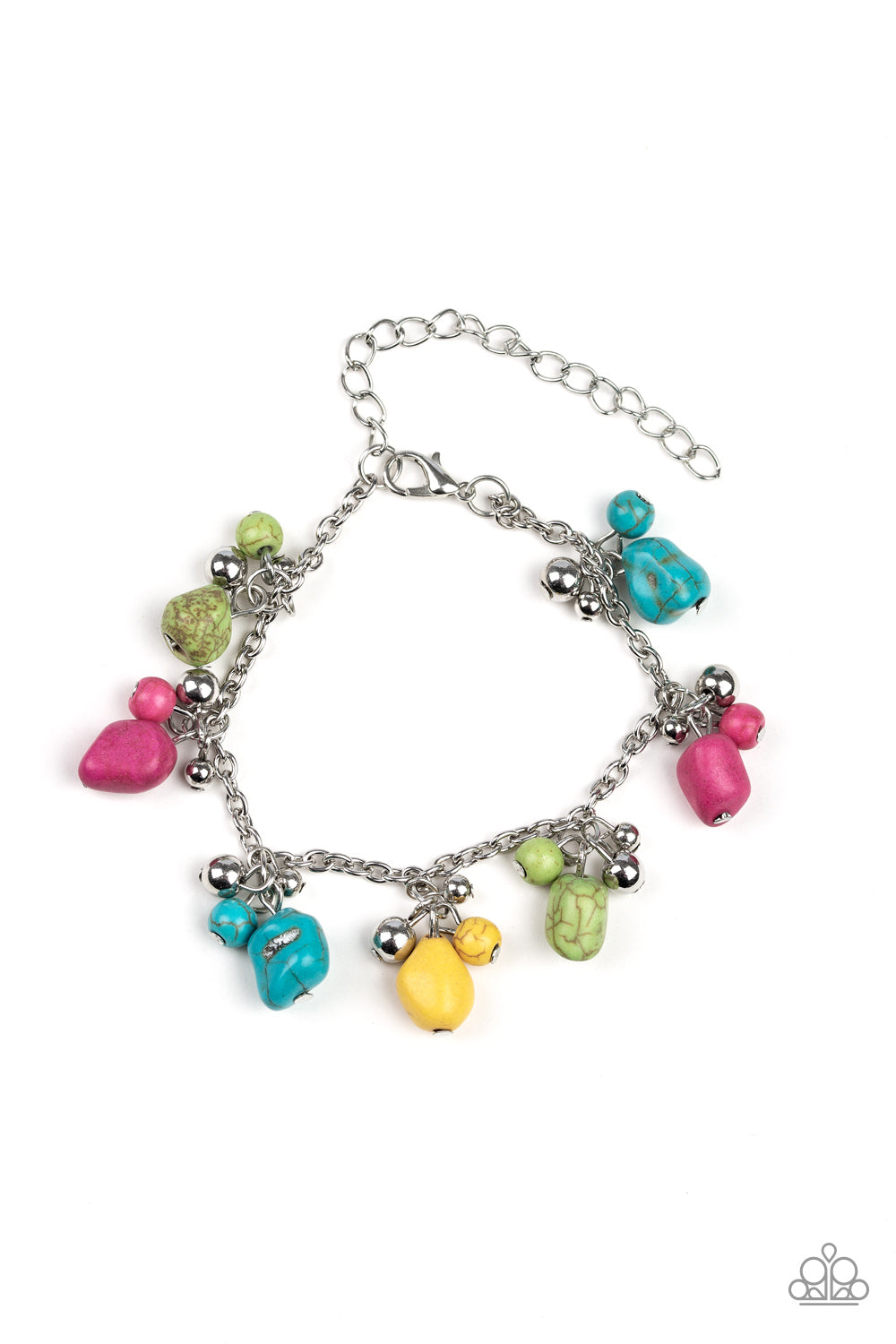 MOUNTAIN MAMBA - MULTI FRUITY PEBBLES TURQUOISE BRACELET