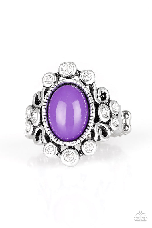 NOTICEABLY NOTABLE - PURPLE OVAL BEAD RING